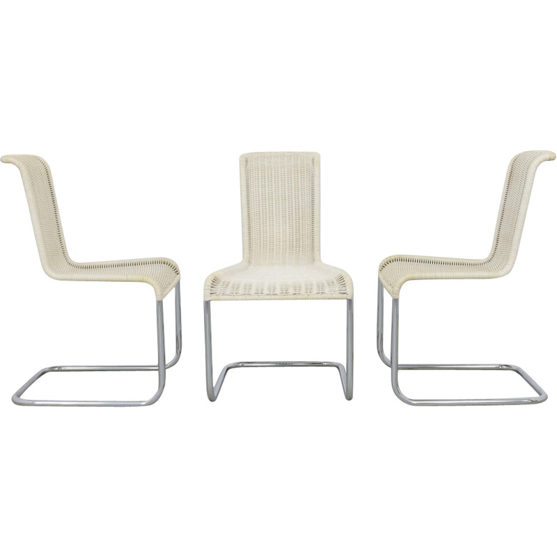Set of 3 vintage B20 dining chairs by Axel Bruchhäuser for Tecta, 1980