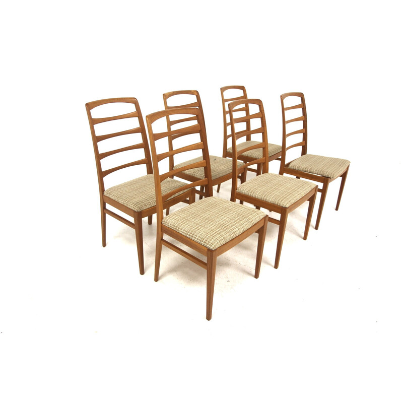 Set of 6 vintage "Reno" oak chairs by Bertil Fridhagen for Bodafors, Sweden 1960