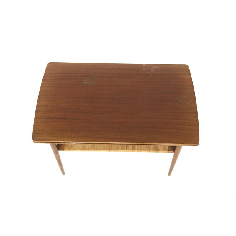 Vintage extendable mahogany coffee table, Sweden 1950