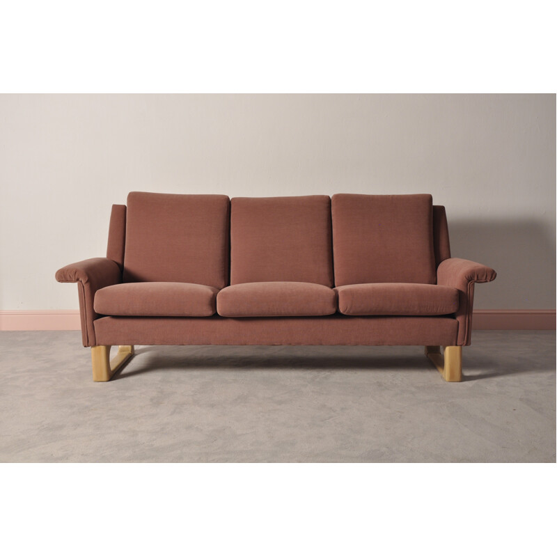 Scandinavian mid-century 3-Seater Sofa & Ottoman - 1970s