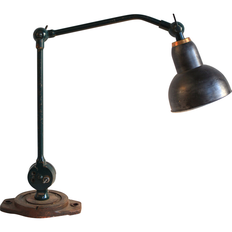 Lampada da tavolo industriale vintage, per Elaul, Francia