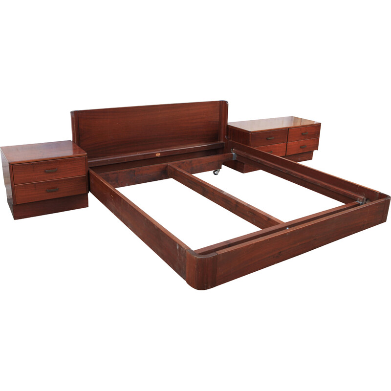 Vintage daybed in rosewood veneer, Italy 1960