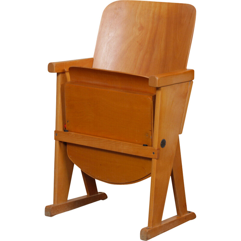 Cadeira dobrável de madeira vintage, 1960
