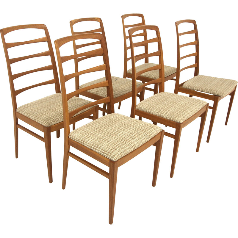 Set of 6 vintage "Reno" oak chairs by Bertil Fridhagen for Bodafors, Sweden 1960
