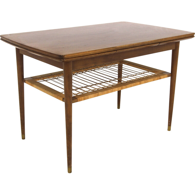 Vintage extendable mahogany coffee table, Sweden 1950