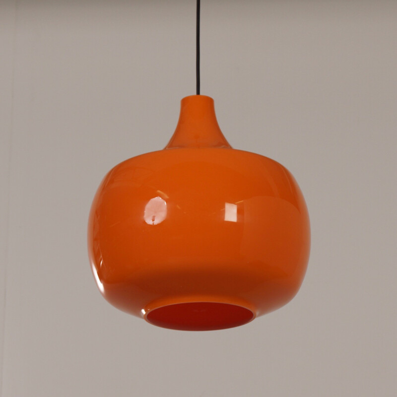 Orange Murano pendant lamp by Paolo Venini for Venini & C. - 1960s