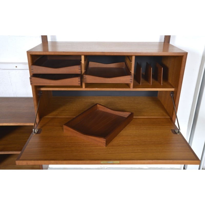 Mueble alto vintage "Royal System" de teca con 3 estantes, Poul Cadovius, 1960
