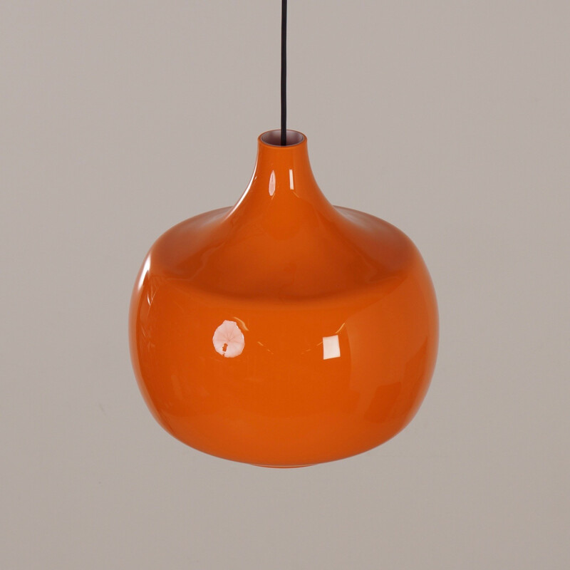 Orange Murano pendant lamp by Paolo Venini for Venini & C. - 1960s