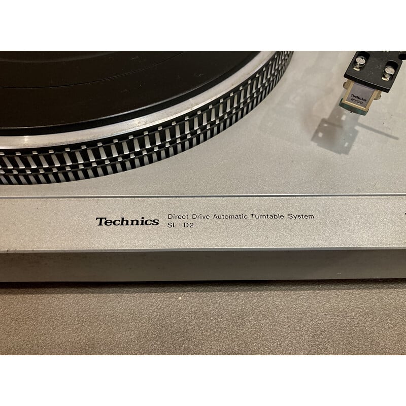 Vintage Technics Sld2 vinyl turntable in brushed steel, 1970