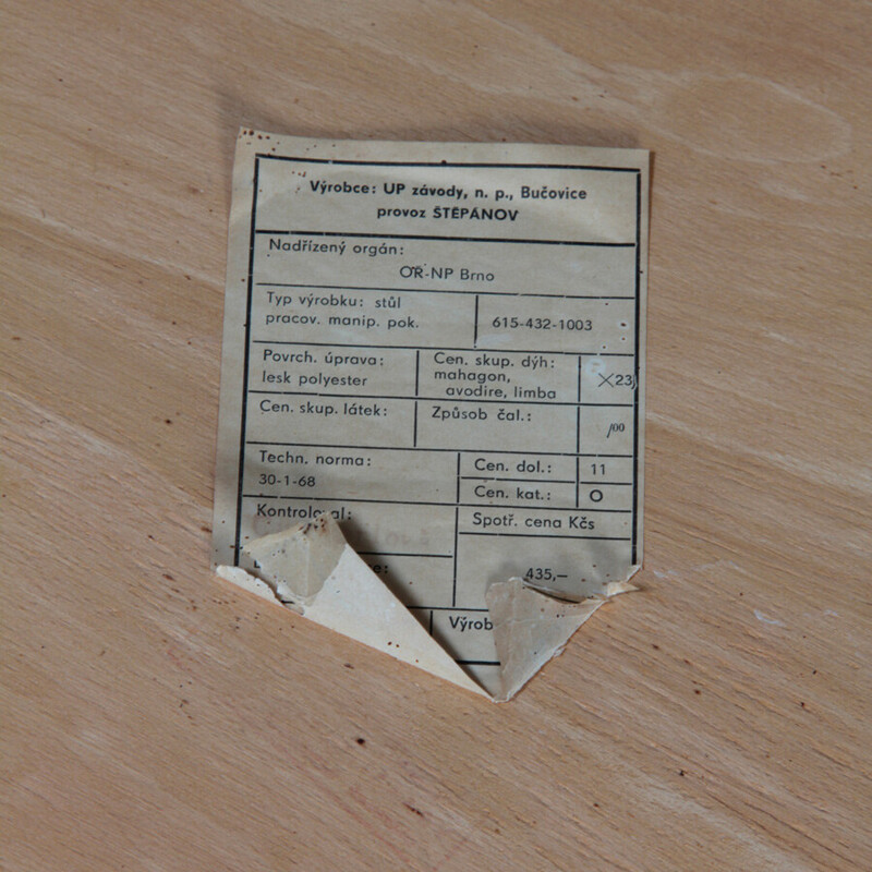 Vintage-Schreibtischplatte aus Opalglas von Mojmir Pozar für Up Zavody, Tschechoslowakei 1960
