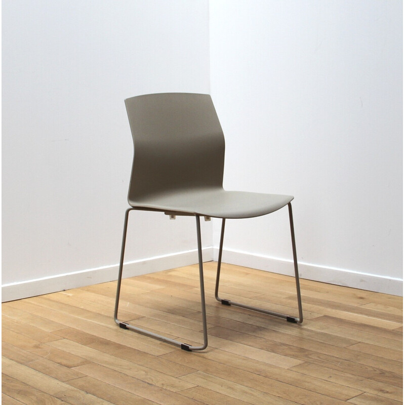 Vintage metal and plastic chair by Jorge Pensi for Akaba