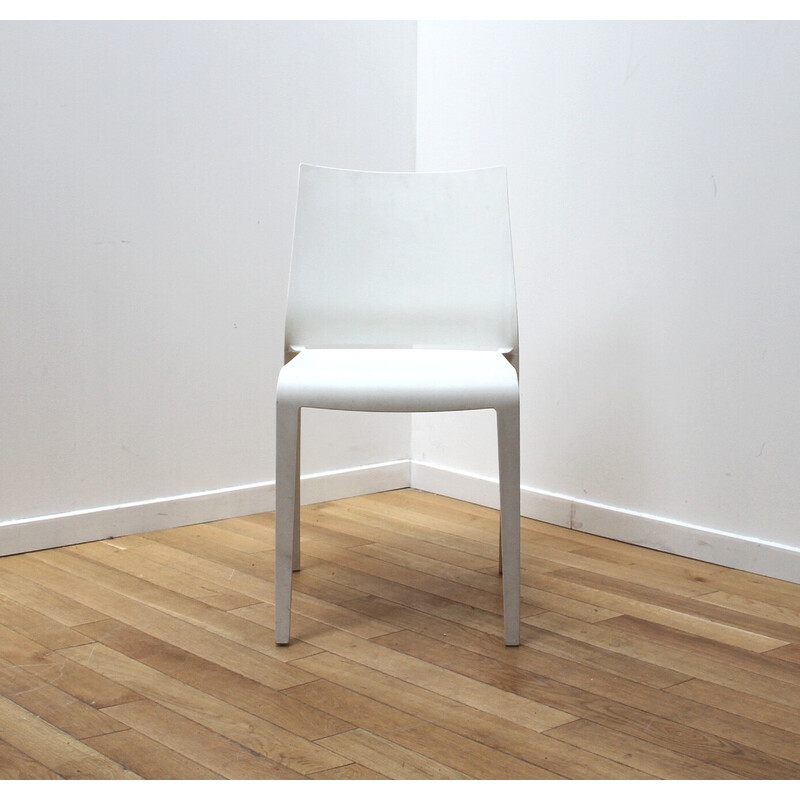 Vintage Riga chairs in white plastic by Pocci Dondoli for Desalto