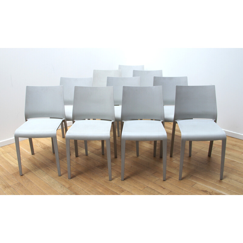 Set aus 18 Vintage Riga Stühlen aus weißem Kunststoff von Pocci Dondoli für Desalto