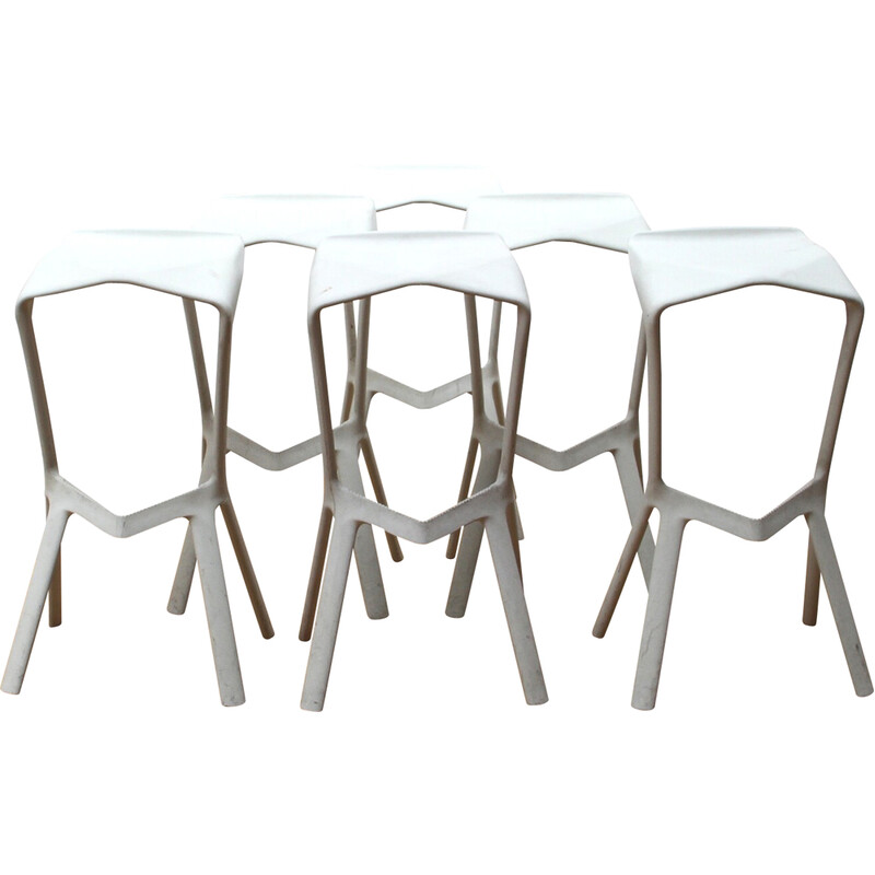 Set of 6 vintage Miura polypropylene stools by Konstantin Grcic for Plank