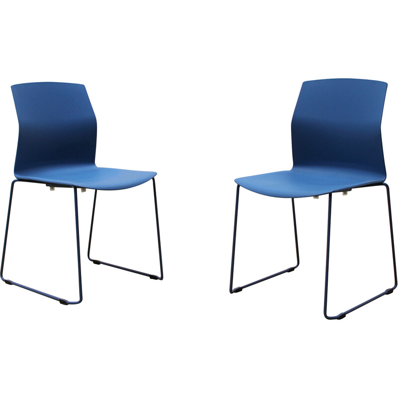 Vintage metal and plastic chairs by Jorge Pensi for Akaba