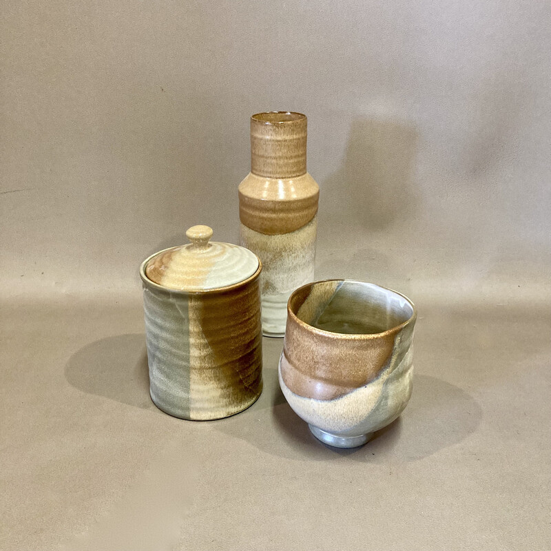 Set of 3 vintage ceramic containers
