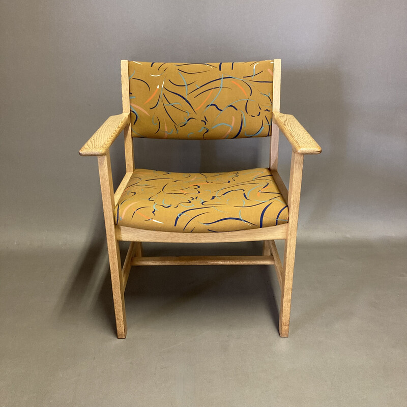 Vintage solid oak armchairs by Hans Wegner for Getama, 1960