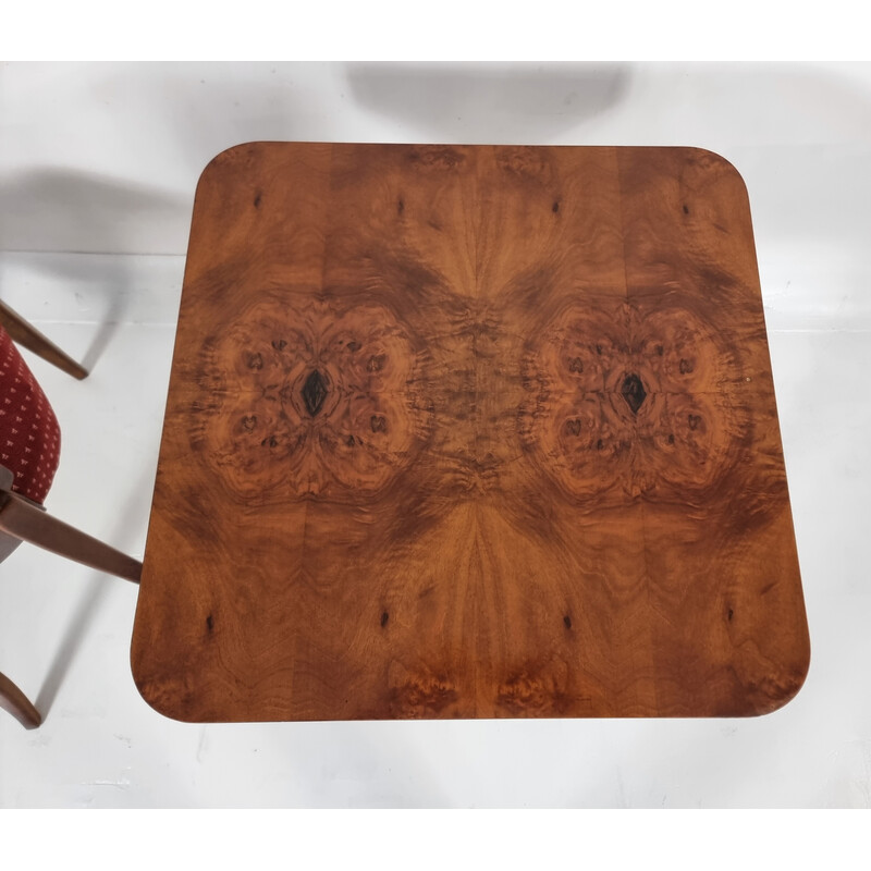 Vintage Spider table with chair by Jindřich Halabala for Up Zavody, Czechoslovakia 1940