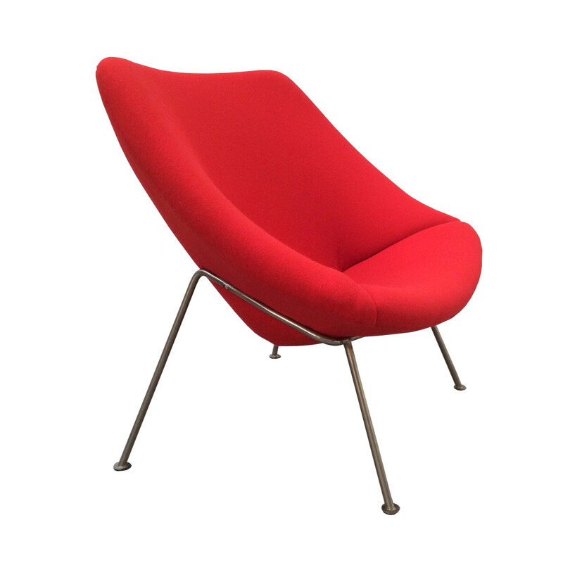 Red "Oyster" armchair by Pierre Paulin - 1970s