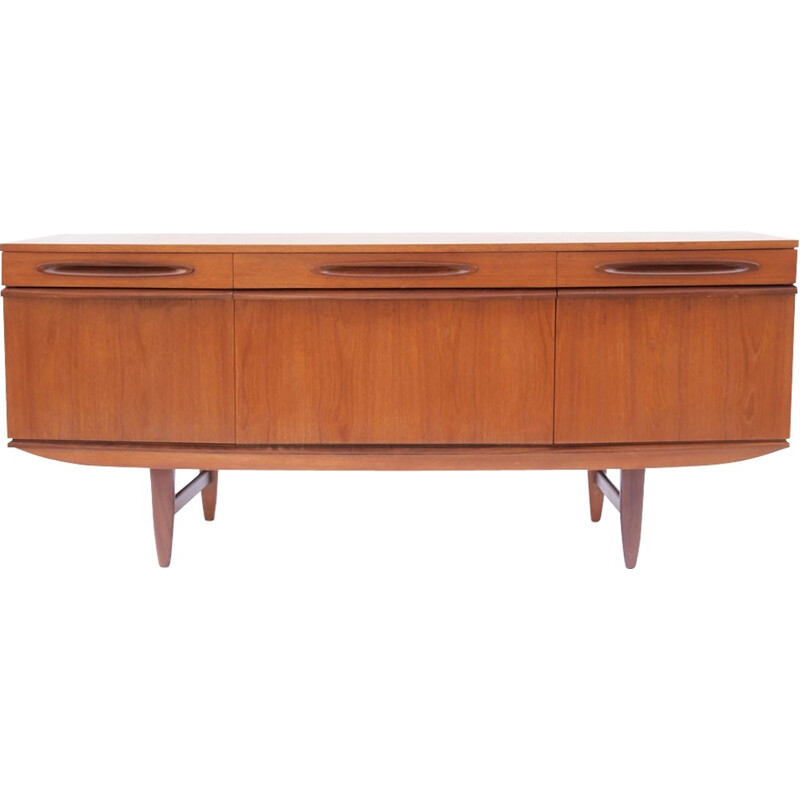 Curved top sideboard in honey color - 1950s