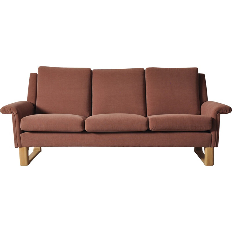 Scandinavian mid-century 3-Seater Sofa & Ottoman - 1970s