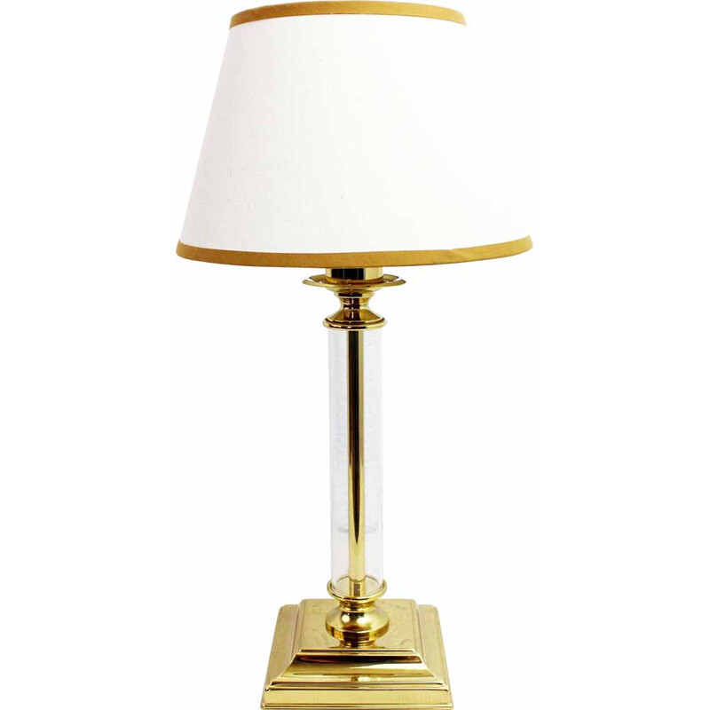 Vintage table lamp in brass and plexiglass, 1970