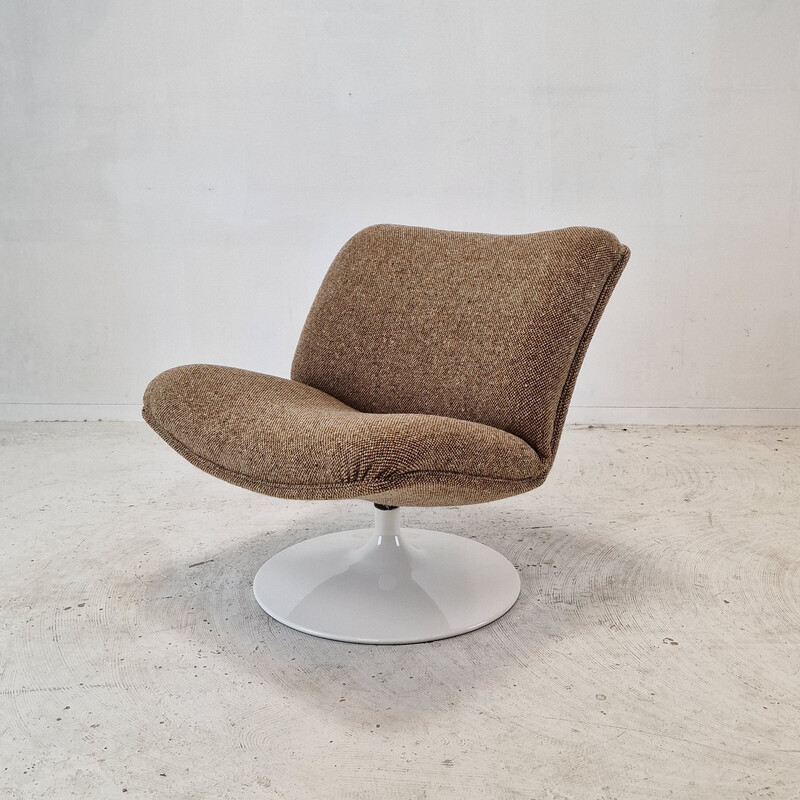 Vintage model F506 armchair in wool fabric by Geoffrey Harcourt for Artifort, 1970