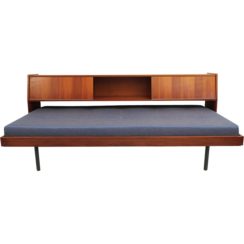 Mid-century German daybed with storage in teak - 1960s