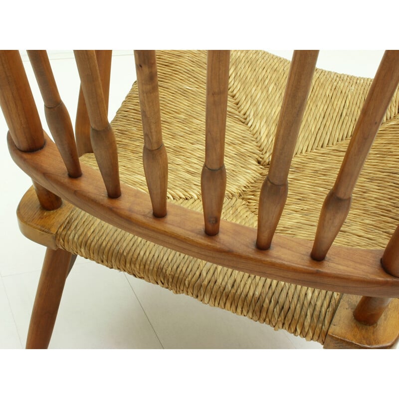 Dutch De Ster Gelderland cherrywood Armchair - 1950s