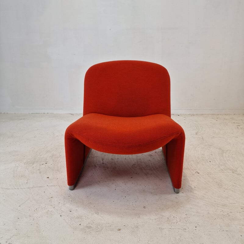 Vintage Alky armchairs in wool fabric by Giancarlo Piretti for Castelli, Italy 1980