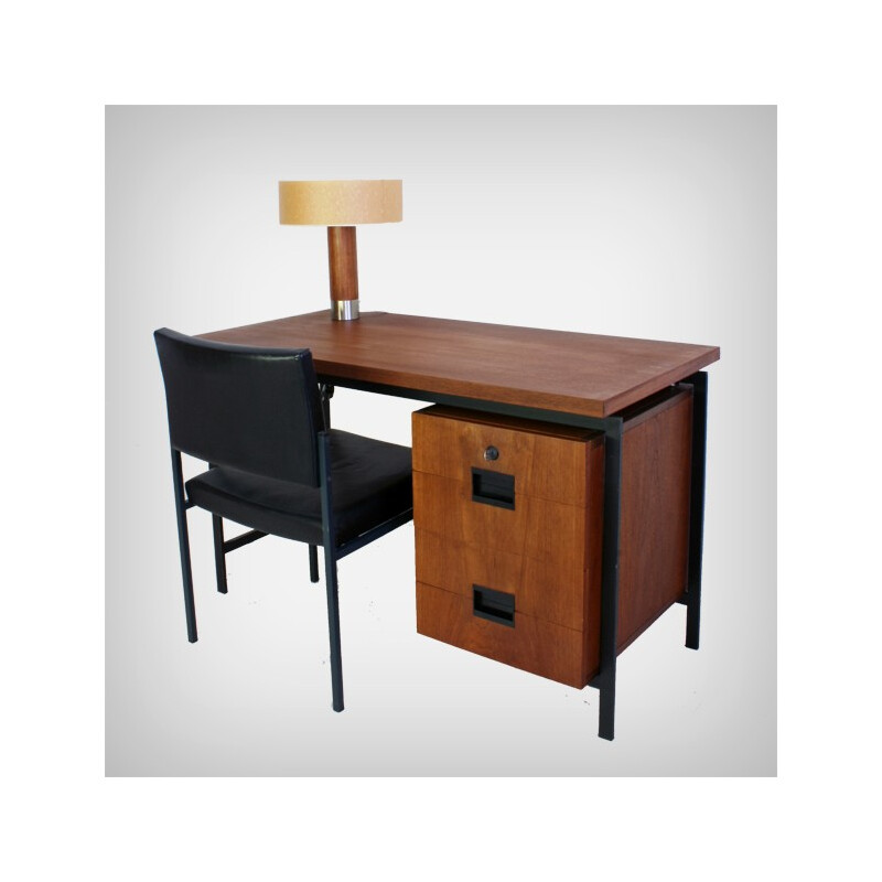Dutch EU01 teak desk Japanese Series by Cees BRAAKMAN for UMS Pastoe - 1950s