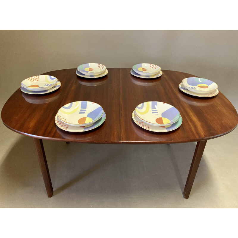 Set of 12 vintage handmade ceramic plates