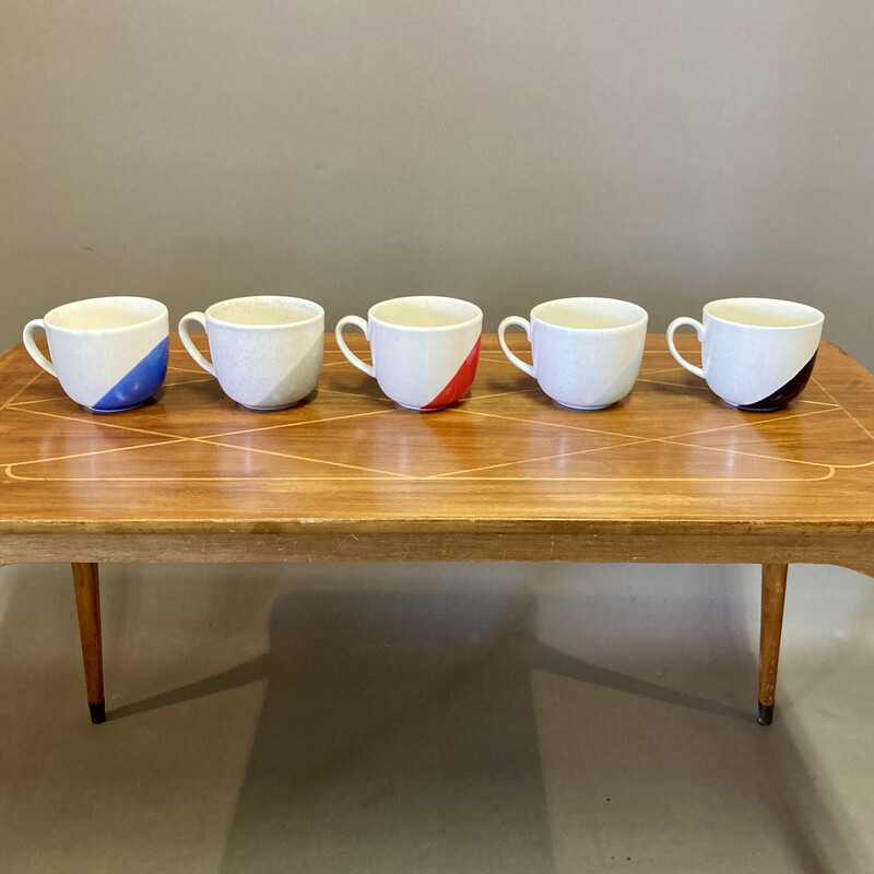 Set of 5 vintage ceramic mugs