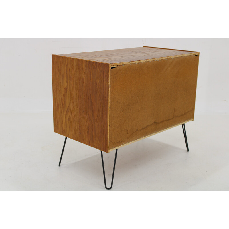 Vintage recycled oak chest of drawers with drawers, Denmark 1960