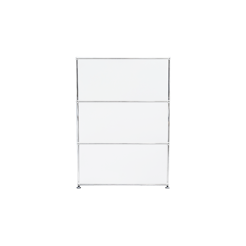 White USM storage unit with chrome-plated frame - 1990s
