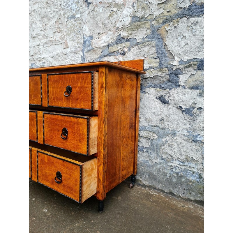Vintage oak cabinet with 3 drawers
