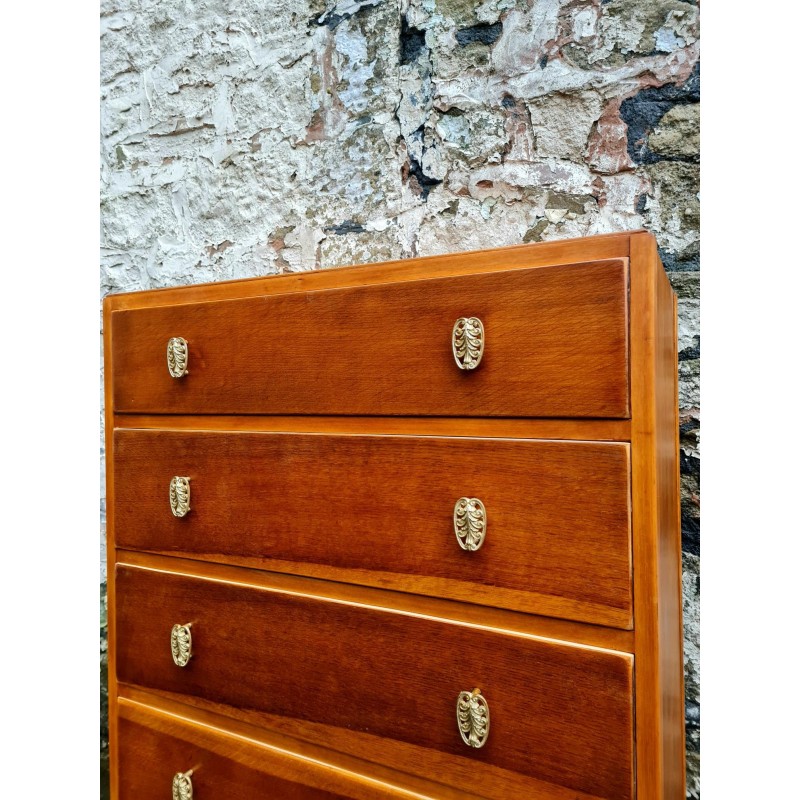 Vintage oak chest of drawers with 5 drawers for C.W.S Furniture