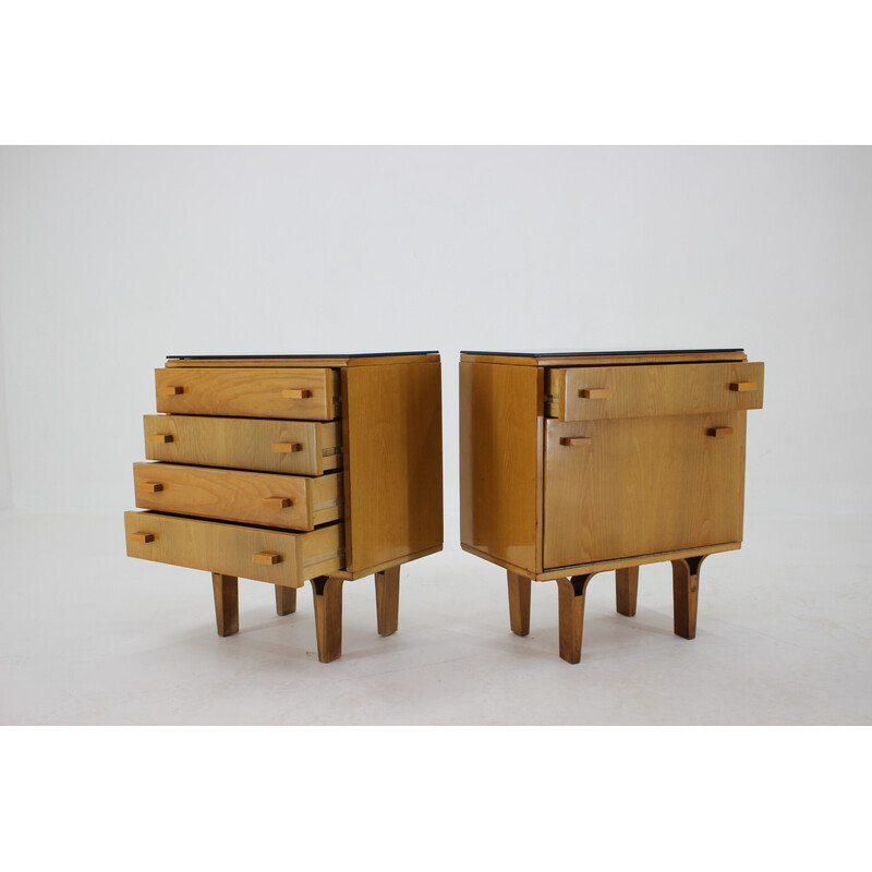 Pair of vintage chests of drawers by Frantisek Mezulanik, Czechoslovakia 1960