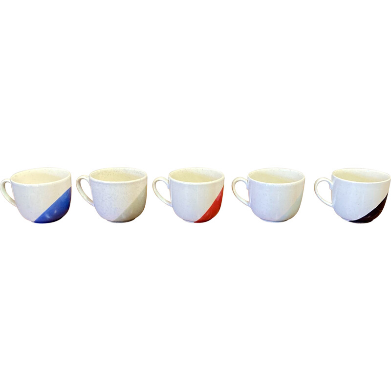 Set of 5 vintage ceramic mugs