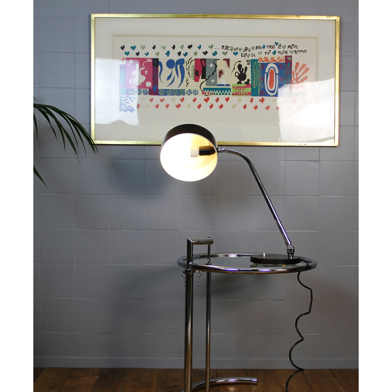 Vintage model 900 desk lamp in chrome metal for Maison Jumo