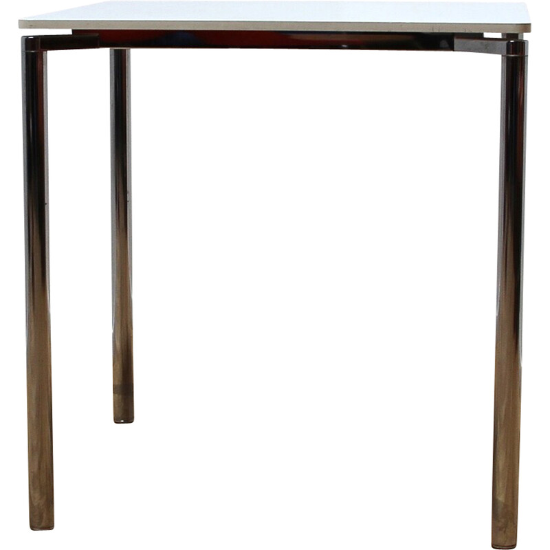 Vintage Plano dining room tables in wood and chrome metal for Fritz Hansen