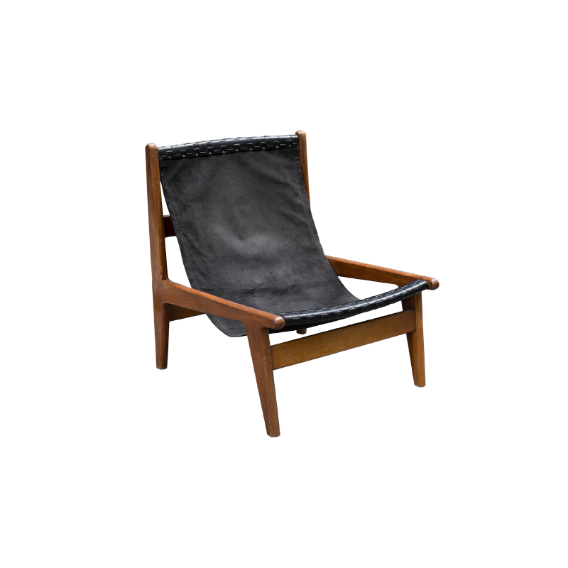Mid century black Danish armchair - 1950s