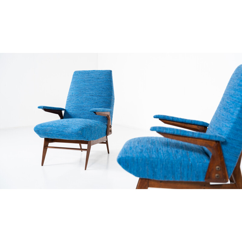Pair of vintage armchairs by Vittorio Dassi, Italy 1960
