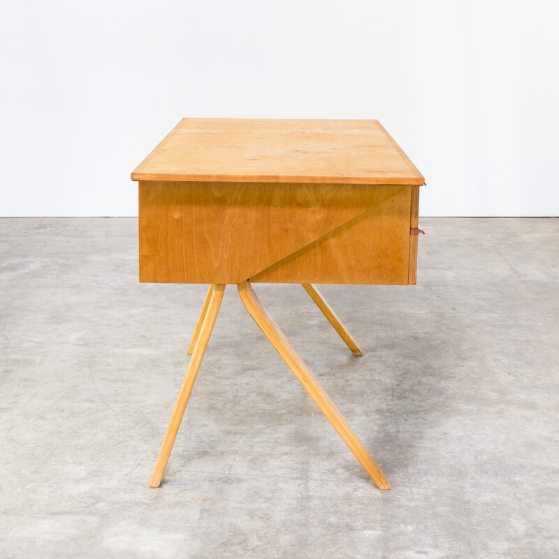 Writing desk in birchwood model EB02 by Cees Braakman for Pastoe - 1950s