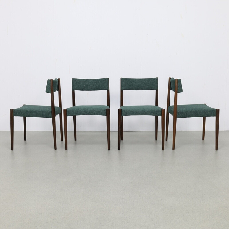 Conjunto de 4 cadeiras de jantar vintage em jacarandá de Ansel Bender Madsen para Bovenkamp, 1960