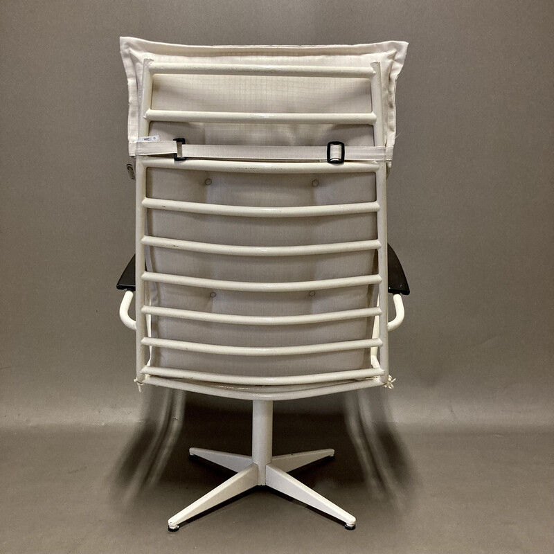 Cadeiras de braços giratórias vintage em metal e baquelite, 1960