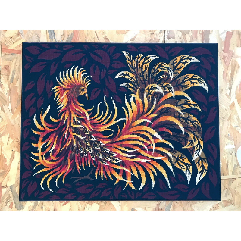 Vintage firebird tapestry, 1970