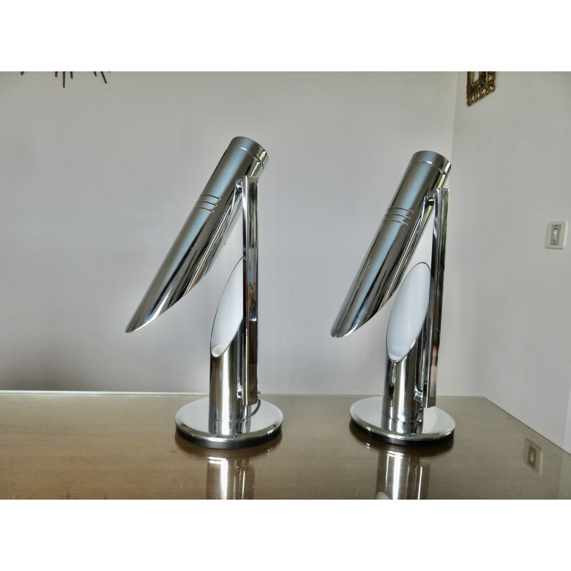 Pair of vintage "Tharsis" lamps by Luis Perez de la Oliva for Fase, Spain 1973