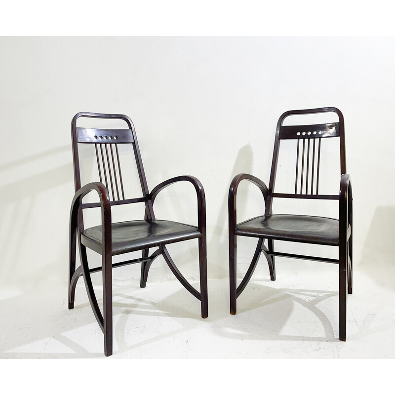 Pair of vintage armchairs model 1511 for Thonet, Czechoslovakia 1900