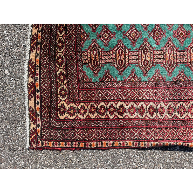 Tapete persa vintage de lã e seda, feito à mão, 1970